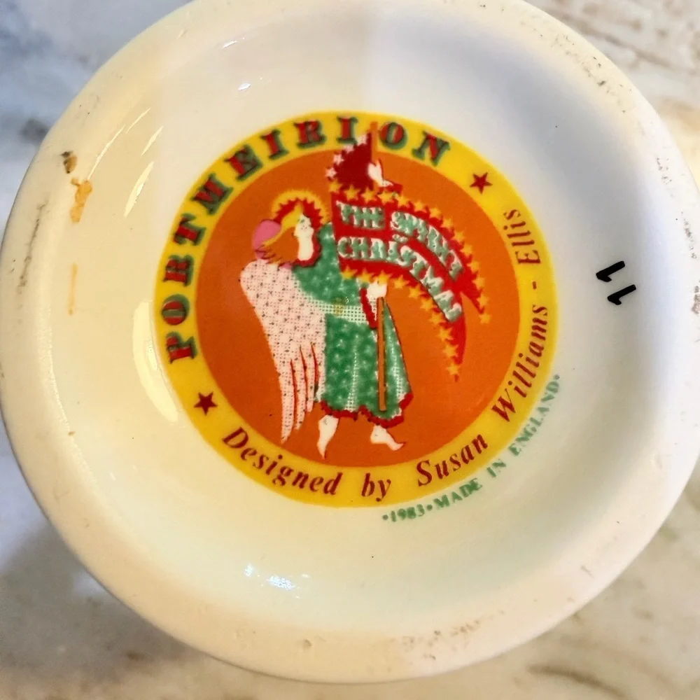 Vintage 1983 Portmeirion Spirit Of Christmas Vase By Susan Williams-Ellis